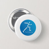 Treinritten, grensoverschrijdend rijden ronde button 5,7 cm (Voorkant /achterkant)