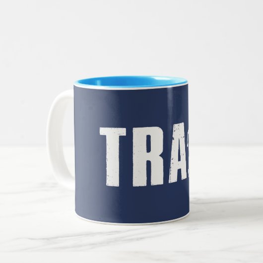 Treinritten Tweekleurige Koffiemok (Voorkant links)