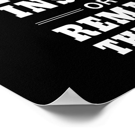 Treinsignaal of hetzelfde blijven poster (Hoek)