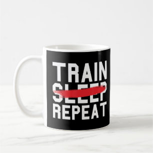 Treinslaapstand: fitness fitness uitloopoefening T Koffiemok