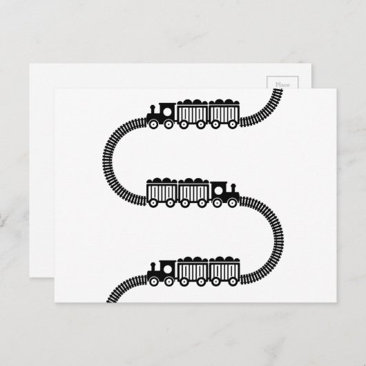 Treinsporen Briefkaart (Voorkant / Achterkant)