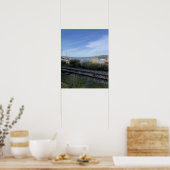 Treinsporen door Lake Poster (Keuken)