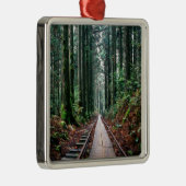 Treinsporen in het bos metalen ornament (Rechts)