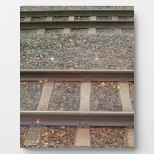 Treinsporen, spoorweg fotoplaat (Voorkant)