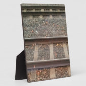 Treinsporen, spoorweg fotoplaat (Zijkant)