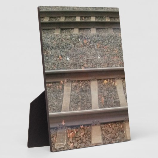 Treinsporen, spoorweg fotoplaat (Zijkant)