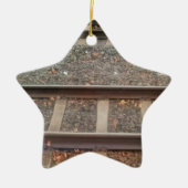 Treinsporen, spoorweg keramisch ornament (Voorkant)