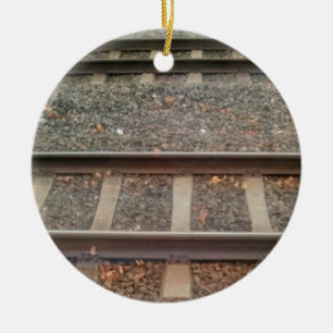 Treinsporen, spoorweg keramisch ornament
