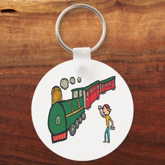 Treinspotten Sleutelhanger (Achterkant)