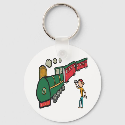 Treinspotten Sleutelhanger (Achterkant)