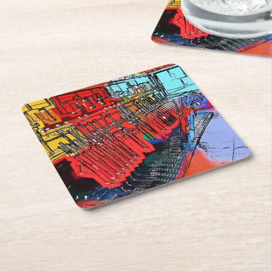 TREINSTALLATIES KARTONNEN ONDERZETTERS (Schuin)