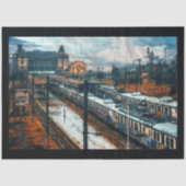 treinstation 20x30-decoupage tissuepapier (Voorkant)