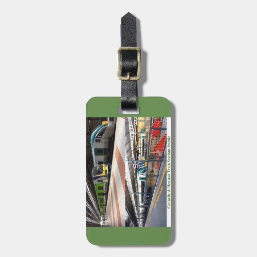 Treinstation afbeelding voor Bagagelabel (Voorkant verticaal)