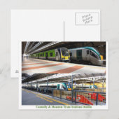 Treinstation afbeelding voor briefkaart (Voorkant / Achterkant)