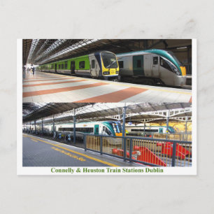 Treinstation afbeelding voor briefkaart