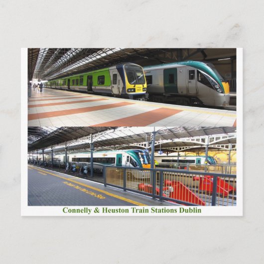 Treinstation afbeelding voor briefkaart (Voorkant)