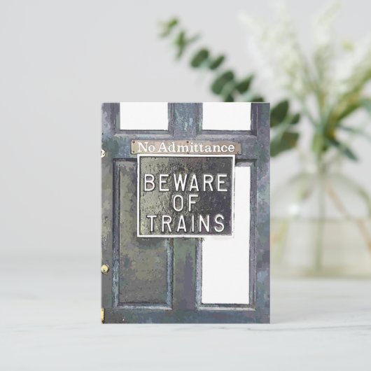 TREINSTATION BRIEFKAART (Staand voorkant)