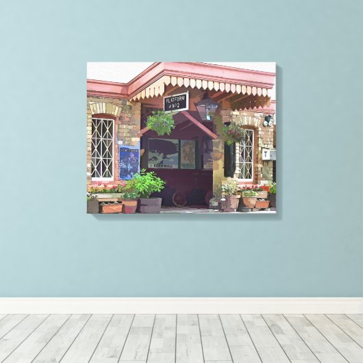 TREINSTATION CANVAS AFDRUK (Insitu (Houten vloer))