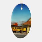 Treinstation - De Virginia & Truckee 1940 Keramisch Ornament (Rechts)