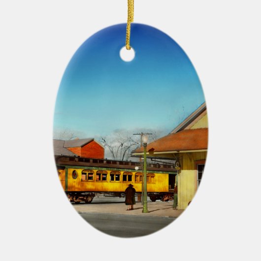 Treinstation - De Virginia & Truckee 1940 Keramisch Ornament (Voorkant)