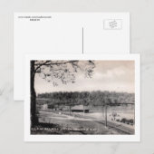 Treinstation, Denville, NJ Vintage Briefkaart (Voorkant / Achterkant)