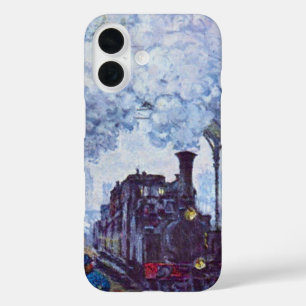 Treinstation Gare Saint-Lazare door Claude Monet iPhone 16 Hoesje