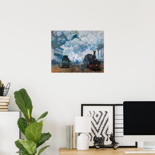 Treinstation Gare Saint-Lazare van Claude Monet Poster (Thuiskantoor)