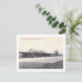 Treinstation, Hackettstown, NJ 1908 Vintage Briefkaart (Staand voorkant)