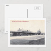 Treinstation, Hackettstown, NJ 1908 Vintage Briefkaart (Voorkant / Achterkant)