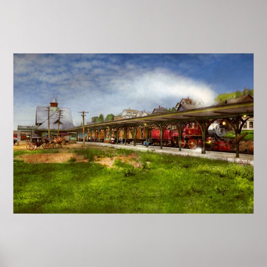 Treinstation - Het centraal station 1909 Poster (Voorkant)