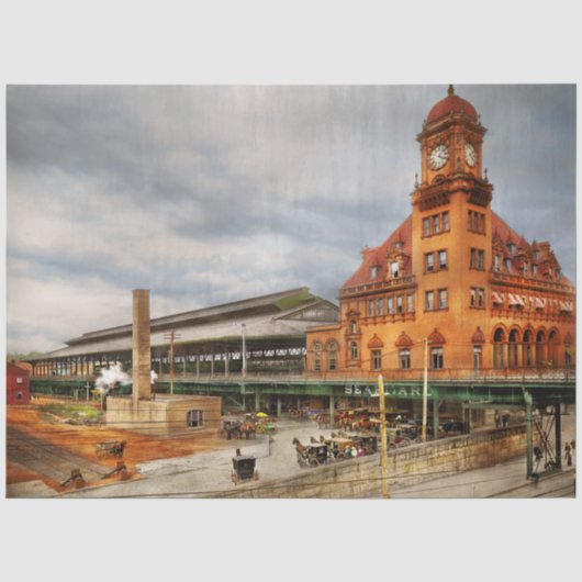 Treinstation - Het Main Street Station 1905 Tissuepapier (Voorkant)