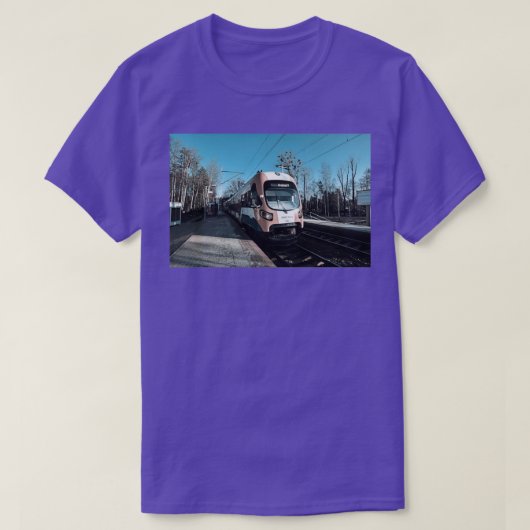 Treinstation in de winter 1 t-shirt (Design voorkant)
