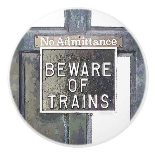 TREINSTATION KERAMISCHE KNOP (Voorkant)