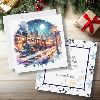 treinstation met kerst gepersonaliseerd