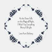  treinstation met kerst gepersonaliseerd metalen ornament (Achterkant)