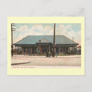 Treinstation, Newark, Vintage van New Jersey Briefkaart