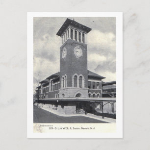Treinstation, Newark, Vintage van New Jersey Briefkaart