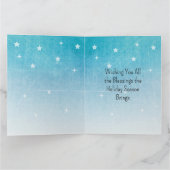 treinstation op kerstavond Snowy Night Kaart (Binnen)