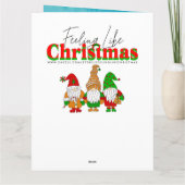 treinstation op kerstavond Snowy Night Kaart (Achterkant)