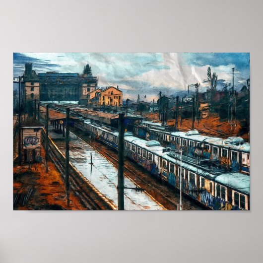 treinstation poster (Voorkant)