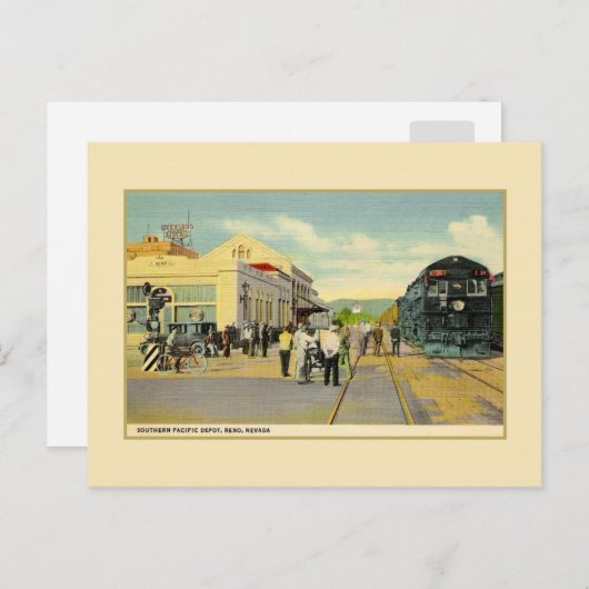 treinstation Reno Nevada Briefkaart (Voorkant / Achterkant)