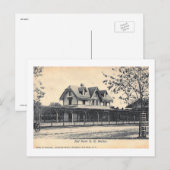 Treinstation, Rode Bank, de Vintage van New Jersey Briefkaart (Voorkant / Achterkant)