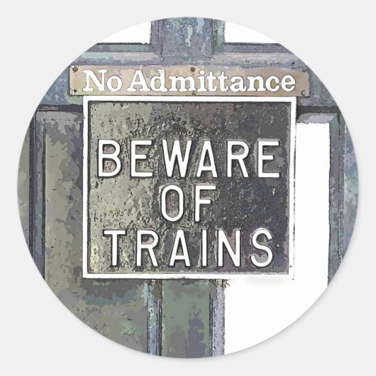 TREINSTATION RONDE STICKER (Voorkant)