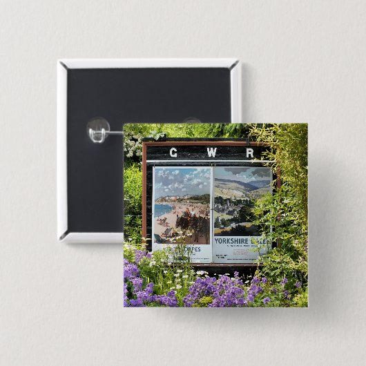  TREINSTATION SIGNS VIERKANTE BUTTON 5,1 CM (Voorkant /achterkant)