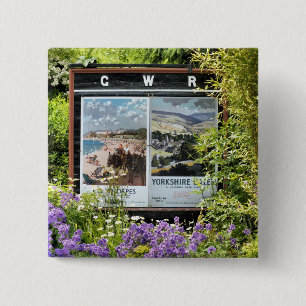 TREINSTATION SIGNS VIERKANTE BUTTON 5,1 CM