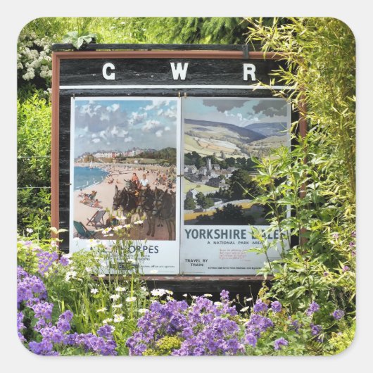  TREINSTATION SIGNS VIERKANTE STICKER (Voorkant)