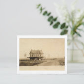 Treinstation, Skillman, Montgomery, NJ Vintage Briefkaart (Staand voorkant)