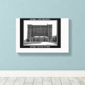 Treinstation van Detroit Canvas Afdruk (Insitu (Houten vloer))