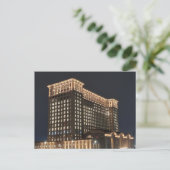 Treinstation van Detroit 's nachts Briefkaart (Staand voorkant)