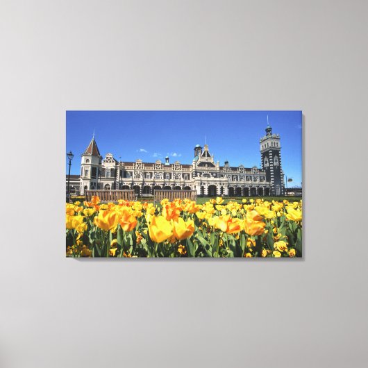 Treinstation van Dunedin Canvas Afdruk (Voorkant)